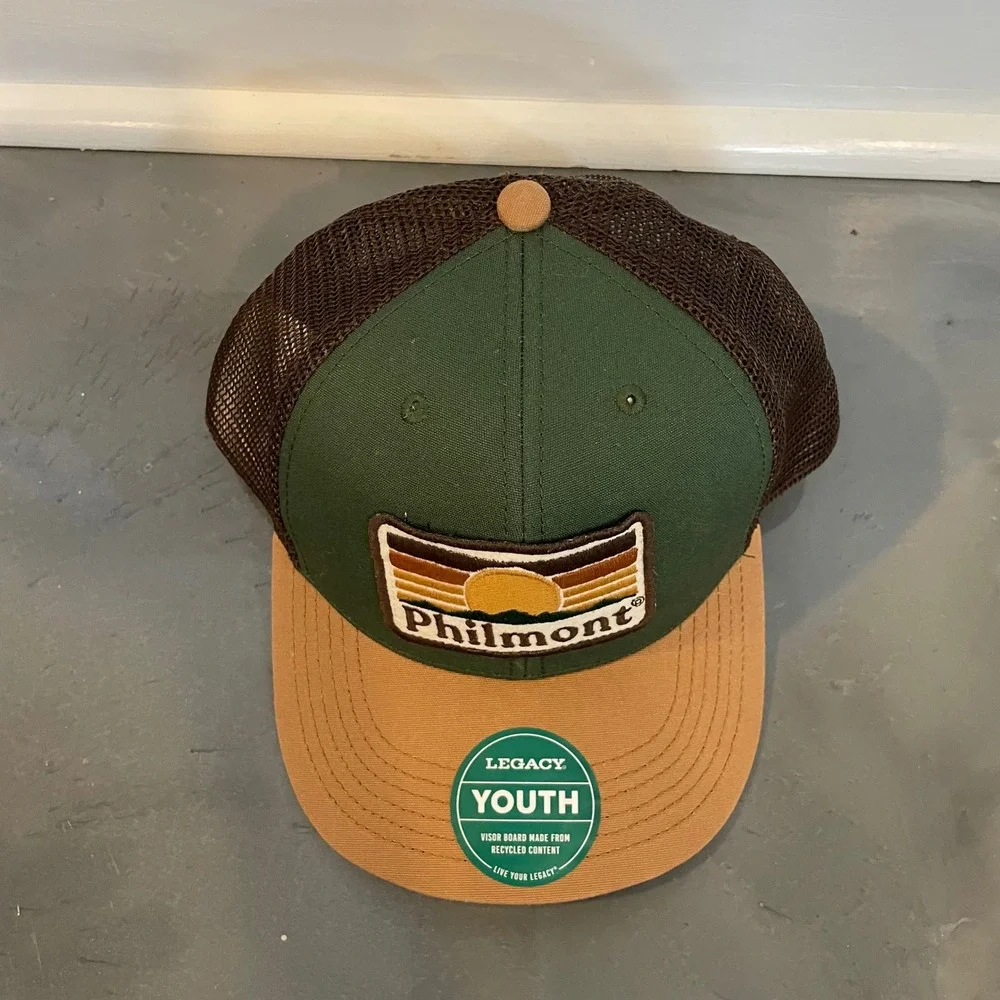 Philmont Youth Scout Ranch Trucker Hat Green Camel Brown Snapback NEW Cap Legacy